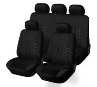 ZLYFCL 9pcs Car Seat Covers for Mercedes Benz C-Class W203 2000 2001 2002 2003 2004 2005 2006 2007, Car Front Rear Waterproof Breathable Full Set Interior Protector Accessories,Black