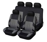 ZLYFCL 9pcs Car Seat Covers for Vauxhall Mokka 2012 2013 2014 2015 2016 2017 2018 2019, Car Front Rear Waterproof Breathable Full Set Interior Protector Accessories,Grey