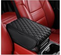 ZLYFCL Car Armrest Box Cover Mat for Lamborghini Aventador 2011-2020 2021 2022 2023 2024 2025 2026, Leather Middle Console Cover Stylish Car Decoration Accessories,A-Black