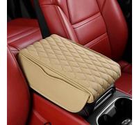 ZLYFCL Car Armrest Box Cover Mat for Mazda Tribute 2000-2003 2004 2005 2006 2007 2008 2009 2010 2011, Leather Middle Console Cover Stylish Car Decoration Accessories,D-Beige