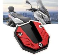 ZLYFCL Motorcycle Kickstand Pad for Suzuki Trojan 2014-2018 2019 2020 2021 2022 2023 2024 2025 2026, Aluminium Motorcycle Bracket Side Extended Universal Anti-Skid Enlarged Base Stand Pads,D-Red