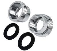 ZLYY 16mm Female x 1mm to 22mm Male Brass Faucet Adapter - Silver