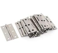 ZLYY 2.5" x 1.5" Stainless Steel Butt Hinge for Cabinet Gate Closet Door. Six Holes Screw Mounted Home Furniture Door Hinge, 20 Pack
