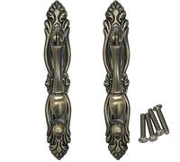 ZLYY 64mm Antique Handle, Bronze Pendant Handle Pull Knob, Hanging and Movable Design, European Style Drop Handle for Cabinet Door Wardrobe Drawer 2Pcs