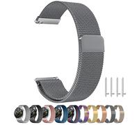 ZLZKJS Metal Watch Bands Woven Quick Release Adjustable Stainless Steel Replacement Strap with Magnetic Clasp for Men Women 14mm 16mm 18mm 20mm 22mm 24mm, 24mm, Stainless Steel, Metal replacement