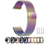 ZLZKJS Milanese Watch Strap, Metal Watch Strap, Magnetic Watch Mesh Strap, Stainless Steel Quick Release Replacement Straps for Men and Women., Colourful, 22mm