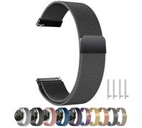 ZLZKJS Milanese Watch Strap, Metal Watch Strap, Magnetic Watch Mesh Strap, Stainless Steel Quick Release Replacement Straps for Men and Women., Black/White, 24mm