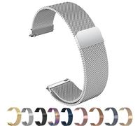 ZLZKJS Milanese Watch Strap, Metal Watch Strap, Magnetic Watch Mesh Strap, Stainless Steel Quick Release Replacement Straps for Men and Women., silver, 22mm