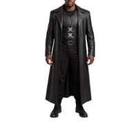 ZM ATTIRE Blade Leather Vest & Trench Coat Wesley Snipes Cosplay Costume Handmade Cold Core