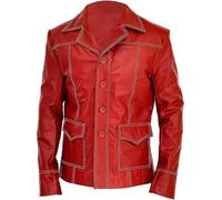 ZM ATTIRE Mens Fight Brando Club Jacket Designer Brad Red Biker Coat Blazer