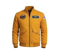 ZM ATTIRE Ryan Gosling Inspired Movie Flight Yellow Cotton Jacket