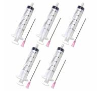 ZMA Disposable Plastic Refill Syringe Size 10ml with Pink Blunt Tip Needle for Laboratory, Industrial and Other Uses of Experiments (10ml, Pack of 10)