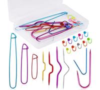 ZMAAGG 19 PCS Knitting Accessories, Aluminum Cable Needles, Stitch Holders, Markers, Portable, Multicolor, Adult, Unisex, Traditional, Non-Foldable