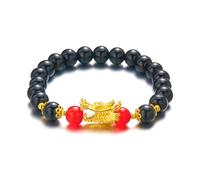ZMANYIJEW 2024 Chinese New Year Dragon Bracelets for Women, Handmade Crystal Feng Shui Lucky Amulet Dragon Stretch Bracelet for Men Boy,New Year Gifts for Women Unisex Jewelry, 1, Crystal, no gemstone