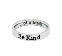 ZMANYIJEW Be Kind Of A Ring for Women BFF Friendship Ring Inspirational Friendship Ring for The Best Sisters Stainless Steel Band Friendship Gift Jewelry (silver-10)