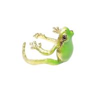 ZMANYIJEW Tree Frog Ring Cute Tree Frog Ring for Women Adjustable Frog Ring Open Frog Ring Cute Frog Rings for Women, Metal, No Gemstone