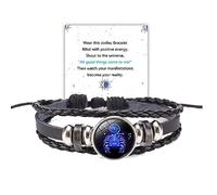 ZMANYIJEW Zodiac Signs Spirit Bracelet, Multilayer Adjustable 12 Constellation Zodiac Bracelet Handmade Woven Virgo Bracelet for Women Glow in the Dark Zodiac Jewelry for Men, adjustable, Metal, no