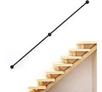 ZMAZHANG Wall Handrail Stairs Staircase Handrail Banister Rail Support Kit Black | For Disabled,Elderly Or Child In Inside Outside Indoor Outdoor | Metal Wrought Iron Pipe Design (Size : 30cm/1ft)