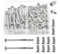 Zmbroll 60Pcs Silver PC Computer Case Cooling Fan Mount Screws UNC 6-32x30mm Fan Long Screw and PC Case Fan Screws M5x10mm Radiator Water Cooling Screw for Computer Case Fan Mount