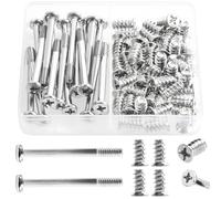 Zmbroll 60Pcs Silver PC Computer Case Cooling Fan Mount Screws UNC 6-32x35mm Fan Long Screw and PC Case Fan Screws M5x10mm Radiator Water Cooling Screw for Computer Case Fan Mount