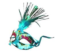 ZMCGNO 10pcs Feather Masquerades Mask Costumes Party Costume(Blue)
