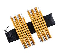 ZMCGNO 1pair 12 Sections Lightweight Tent Rod 1.8M 7705 Aluminum Tarp Pole Tent Poles Accessories With Bags For Outdoor Camping(Gold)