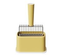 ZMCGNO Cat Litter Scoop Set Long Handle Sifting Box | With Stand Pet Shovel For Kitty Waste Toilet Cleaning Tools(YELLOW)
