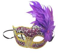 ZMCGNO Feather Masks Half Face Party Masks Wedding Princess Masquerade Ball Halloween(Blue Long feather)