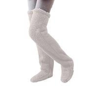 ZMCGNO Fluffy Leg Warmers Stocking Winter Warm Cover Home Over Knee Socks Thick Woolen Pants Bed Long Slippers(8)