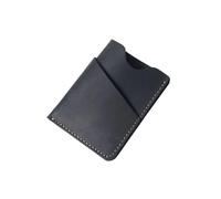 ZMCGNO Genuine Leather Credit Card Holders Luxury Crazy Horse Wallet ID Case(Black)