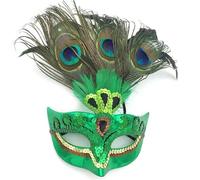 ZMCGNO Party Masks Feather Decoration Mask Christmas Halloween Masquerade Supplies(Blue)