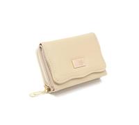 ZMCGNO PU Soft Multi-Card Zipper Short Three Fold Bag Large Capacity Lady Folding Can Expand The Street Popular(Yellow)