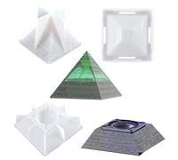 ZMCHE Ashtray Molds for Resin, Large Pyramid Molds for Resin, Ashtray Mold with Lid for Windproof DIY Ash Tray Epoxy Resin Molds for Resin Casting Storage Box