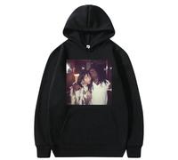 ZMCLZMD Hip Hop Rapper Lil Wayne and Nicki Minaj Mugshot Hoodie Street Trend Classic Print Pattern Suitable for Both Men and Women-Black ||x_l