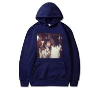 ZMCLZMD Hip Hop Rapper Lil Wayne and Nicki Minaj Mugshot Hoodie Street Trend Classic Print Pattern Suitable for Both Men and Women-navy blue ||x_s