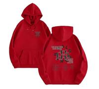 ZMCLZMD Kali Uchis Sweatshirt New Orquideas Album Merch Hoodies Retro Street Style Minimalist and Trendy Suitable for Both Men and Women-Red||x_l