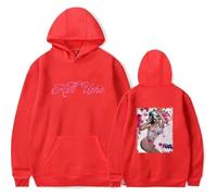 ZMCLZMD Kali Uchis Sweatshirt New Orquideas Album Merch Hoodies Street Couple Hooded Classic Kangaroo Pocket Suitable for Men and Women-Red||x_s