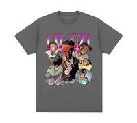 ZMCLZMD Lil Uzi Vert Short Sleeve Graphic T-Shirt Clothing Trends Printed Patterns Retro Style Unisex S-3XL-Dark Grey||xx_l