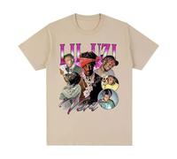 ZMCLZMD Lil Uzi Vert Short Sleeve Graphic T-Shirt Clothing Trends Printed Patterns Retro Style Unisex S-3XL-Khaki||xx_l