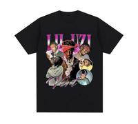 ZMCLZMD Lil Uzi Vert Short Sleeve Graphic T-Shirt Clothing Trends Printed Patterns Retro Style Unisex S-3XL-Black||x_l