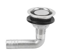 ZMCPODALK Marine Flush Mount Fuel Gas Tank Vent, 316 Stainless Steel 90° Hose Fitting Connector, Resistant Vent for Ships Yachts Boats with 16mm Inlet