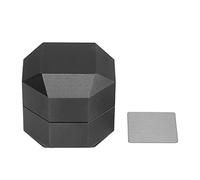 ZMCPODALK Octagonal Billiard Chalk Storage Box, Aluminum 2 Layer Chalk Holder for Pool Snooker, Portable Octagonal Chalk Cover Box with Compact Design for Players On The Go (Black)