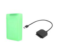 ZMCPODALK SATA USB 3.0 Adapter for 2.5in 3.5in SSD HDD, High - Speed Hard Drive Cable with Protection Box, Supports UASP up to 6Gbps for 7/8/10 and Up to 8TB Drives (Green)