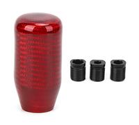 ZMCPODALK Universal Red Aluminum Carbon Fiber Gear Shift Knob Head, Short Type Manual Transmission Shift Lever for Most Cars with No Buttons or Lifting Mechanism