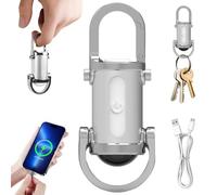 ZMCVOE 1200lm Super Bright Mini Keychain Flashlight Waterproof LED Rechargeable, Keyring Torch with 7 Modes Multifunctional, Ultra-Bright LED Keychain Flashlight for Camping, Hiking, Emergency (White)