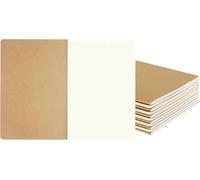 ZMCYN 12 Pack A5 Graph Paper Notebook 14x21cm, Kraft Cover Squared Notebook 5mm Square Grid Page Notebook 64 Pages/ 32 Sheets