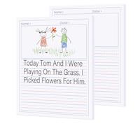 ZMCYN 2 Pack 8.5"x11" Handwriting Practice Books, Elementary Handwriting School Exercise Books with Dotted Lines, Handwriting & Drawing Story Journal (100 Sheets Each, Double-Sided Printing)