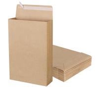 ZMCYN 25 Pack 10" x 15" Expandable Gusset Envelopes, Large Brown Paper Envelopes Expanding Manilla Envelope Mailing for Documents, Magazines, Photos