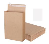 ZMCYN 25 Pack 9.4" x 13.2" Expandable Gusset Envelopes, Large Kraft Document Manilla Envelopes Mailing for Documents, Magazines, Photos