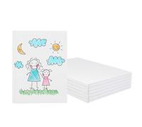 ZMCYN 6 Pack White Blank Hardcover Book 6x8 inch, Blank Story Writing Book Unlined Sketch Book, White Cover Blank Books to Write Stories (22 Sheets / 44 Pages Each Blank Notebook